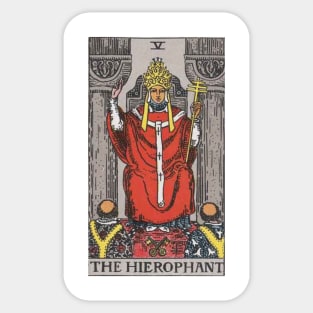 The Hierophant, Raider Waite Tarot, Divination Tarot Sticker
